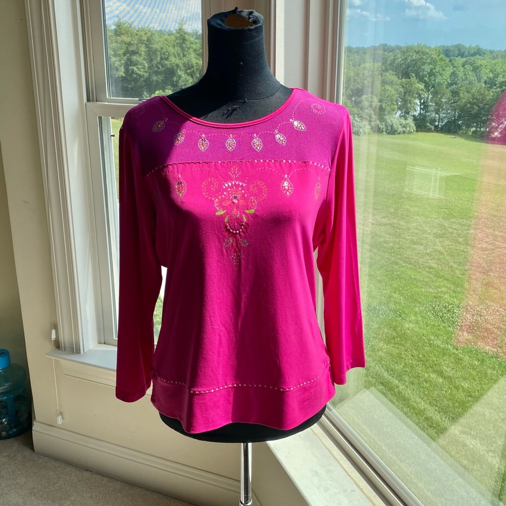 Beliza - Beautiful Fushia Women’s Shirt (Size: L)